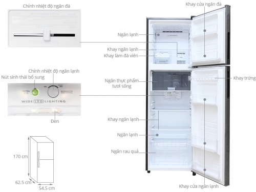 Tủ lạnh Sharp SJ-X281E-DS - 271 Lít Inverter