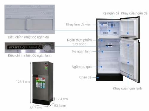 Tủ lạnh 165 Lít Inverter SHARP SJ-X176E-DSS/SL