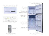 Tủ lạnh Sharp SJ-X251E-SL 241 Lít Inverter (Bạc, thép không rỉ)