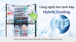 Tủ lạnh Sharp Inverter 525 Lít 4 cửa SJ-FXP600VG-BK